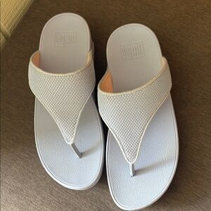 FitFlop Soft Baby Blue Slide Sandals